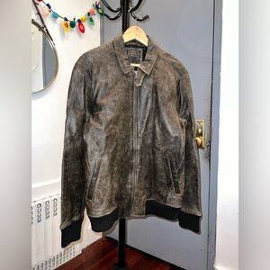 Industrie Men's Distressed Leather Jacket